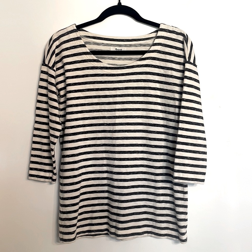 Madewell 1937 Striped Three-Quarter Sleeve Tee